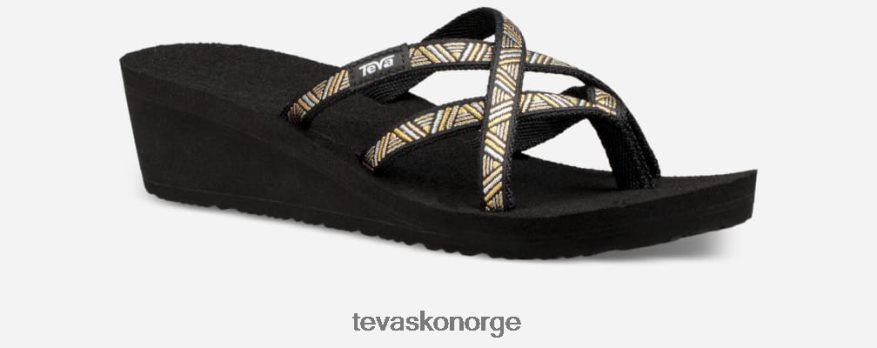 Teva kvinners mush mandalyn wedge ola 2PJ64Z459 agave svart metallic